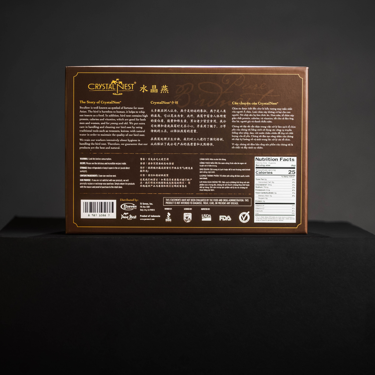 CRYSTAL NEST White AAA (225gr) Bird Nest Outlet