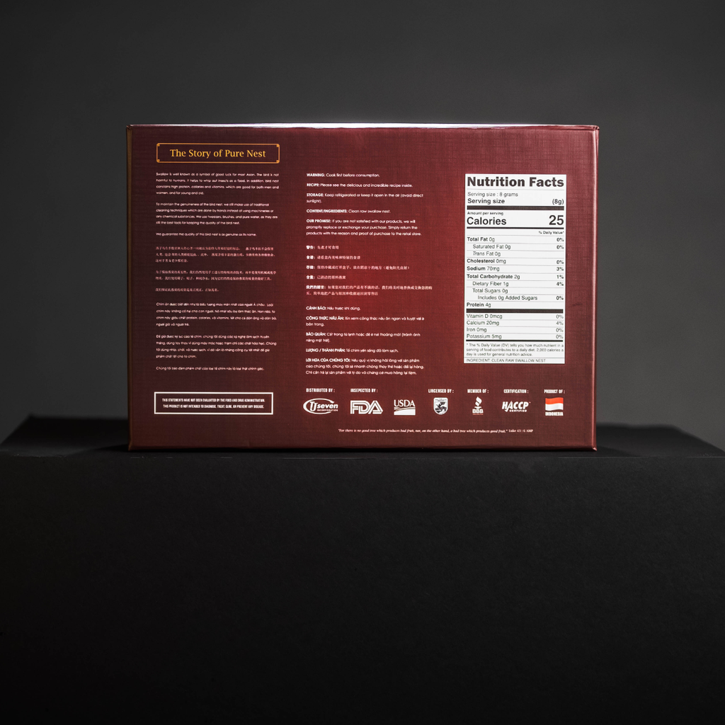 PURE NEST White AAAA (225gr) Bird Nest Outlet